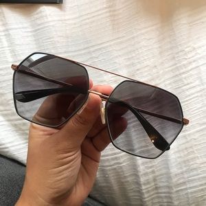 D&G Sunglasses Style DG2157 Black Lens Gold Frame